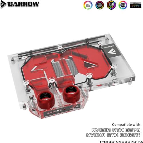 Barrow 3070 3060ti GPU Water Block for NVIDIA Founder Edition RTX3070 3060ti, GPU Cooler, PC Water Cooling, BS-NVG3070-PA