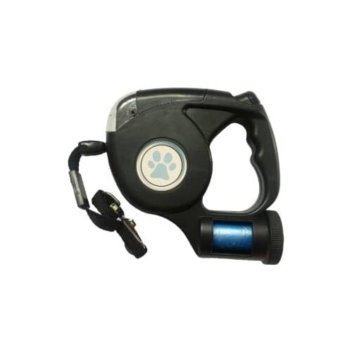 Retractable dog traction rope training lengthened traction rope with garbage bag automatic retractable traction rope pet supplie