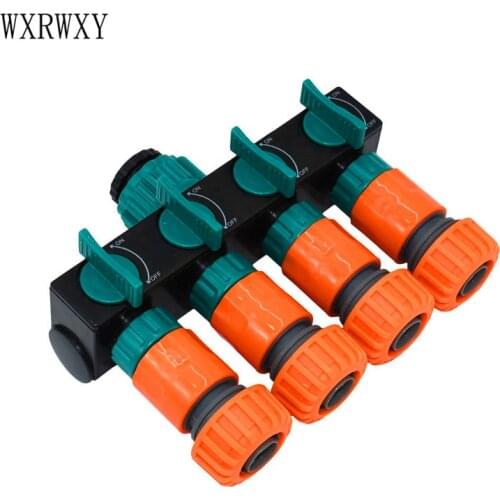 Wxrwxy Garden tap 4 way tap water splitter cranes garden 3/4 hose Connector for 20mm water hose 1 PCS