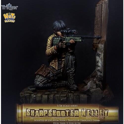 1:24 Resin Figure Model 75mm Female Sniper R109