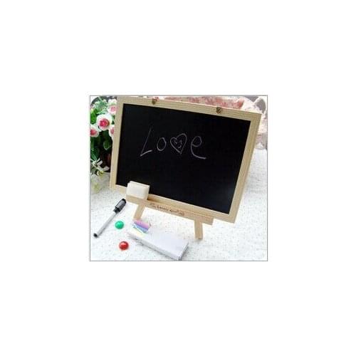 1pcs Jiuyi log garden hanging message board Bracket double magnetic small blackboard white board double panel 5754