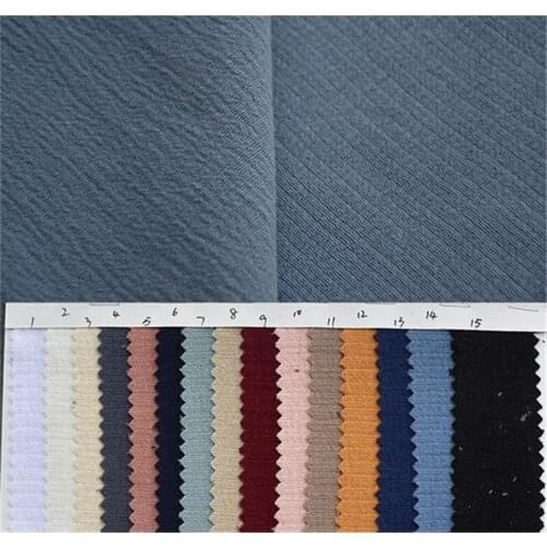 100% cotton knit fabric cheap double player plain fabric for dress and shirt from China