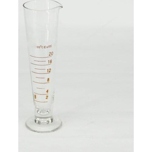 20ml Lab Glass Footed Apothecary Measuring Beaker Conical Graduated With Spout