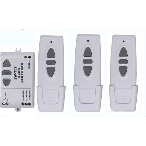 220V wireless projection screen remote control switch projection curtain remote control switch @ 1 x Receiver+ 3 X Transmitter