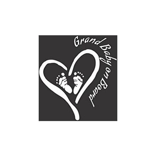 6 inch GRANDBABY ON BOARD Vinyl cut window decal ! 15cm
