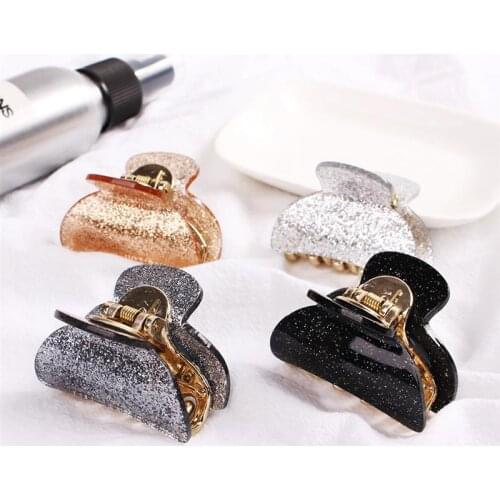 6PCS Hair Jaw Clip Fashion Non-slip Creative Hair Claw Clip Acrylic Hair Claw Grip Hair Accessories for Women Girls Headwear