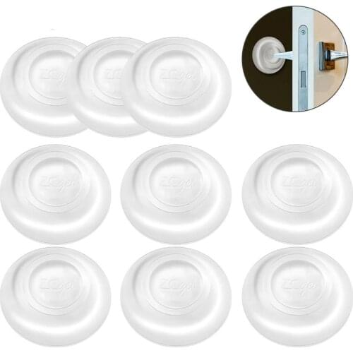 9pcs Door handle Guard Stopper Anti-collision Silicone Damper Buffer wall Sticker Furniture Leg Pads Cushion Protective Hardware