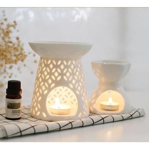 ANDAZIYAN Candle Aromatherapy Burner Aroma Lamps Essential Oil Stove Ceramic SPA Aromatherapy Stove Gifts
