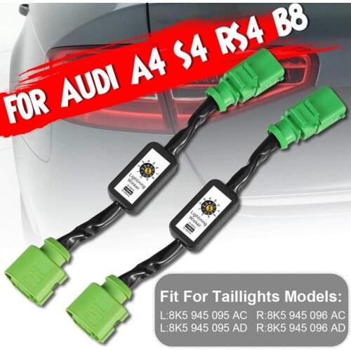 Car Tail Light Dynamic Turn Signal Indicator LED Taillight Add-on Module Cable Wire Harnes For Audi A4 S4 RS4 B8 2013 2014 2015