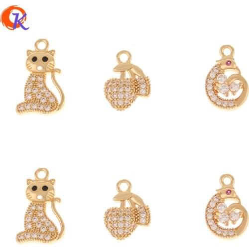 Cordial Design 50Pcs Rhinestone Pendant/Jewelry Accessories/Hand Made/Animal Shape/Earrings Findings/DIY Making/CZ Charms