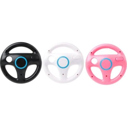 Steering Wheel Controller Handle Holder Grip Kart Racing Game For Wii B85B