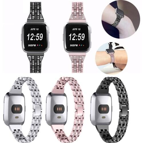 Frontier aluminum alloy metal strap for Fitbit Versa fashion watch wristband replacement bracelet watch band replace accessories