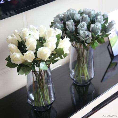 1pcs Silk Fresh rose Artificial Flowers Real Touch rose Flowers, Home decorations for Wedding Party or Birthday 9 colors