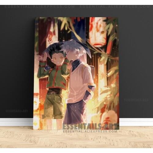 Killua Zoldyck Gon Freecss Anime Canvas Decoration Prints Poster Study Living Room Home Decor Bedroom Pictures Wall Art Painting
