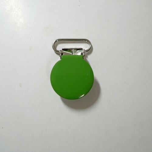 25pcs 20mm 3/4" #39 KELLY GREEN Round Pacifier Clips