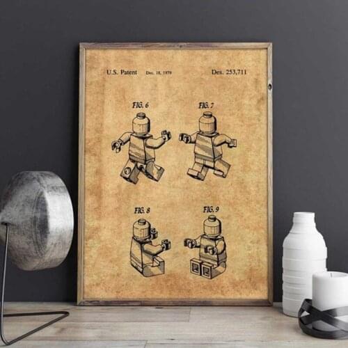 Legos man patent,Toy wall art for lego love , posters,Kids room decor, print,blueprint, gift ideas, games wall Decorations