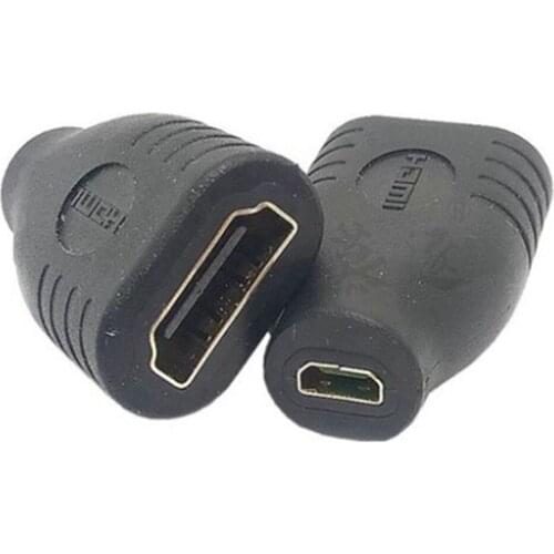 Micro HDMI-compatible Female to HDMI Female Cable Adapter Connector 1080P 1.4V