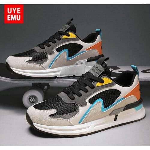 UYEEMU Men Running Shoes 2021 New Fashion Trendy Casual Sports Summer Breathable Outdoor Heightening Forrest All-Match Increase