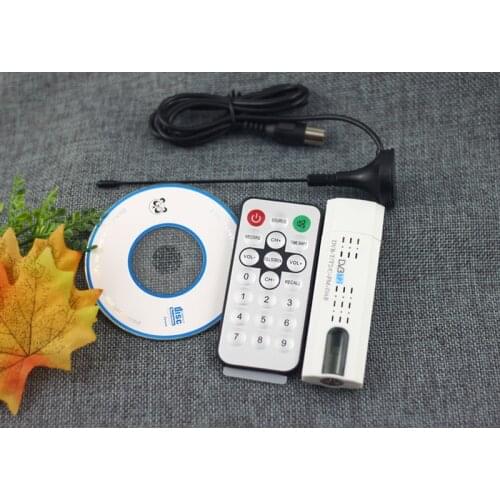 Digital Satellite DVB T2 USB TV Stick Tuner with antenna HD Video Receiver DVB-T2 /DVB-C/FM/DAB Turn Computer PC to TV