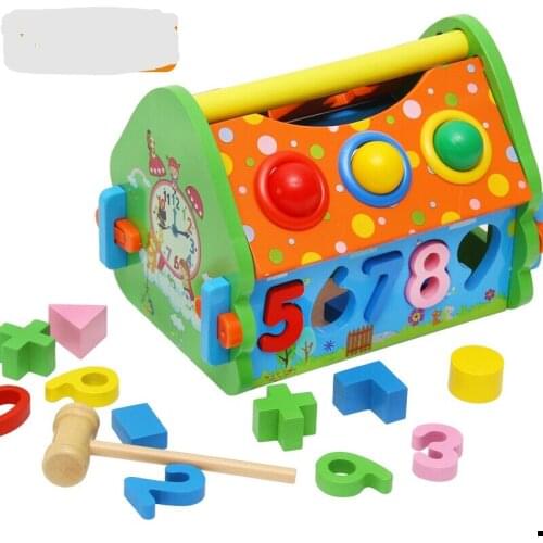 Learning & Education Color & Shape baby learning toy wooden toys baby block toy baby puzzle toy juguetes baby toys 0 12 months