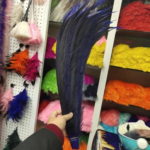 Wholesale 5pcs Rare Blue Natural Golden Pheasant Tail Feathers 26-28 inches/65-70 cm For Wedding Christmas Decoration