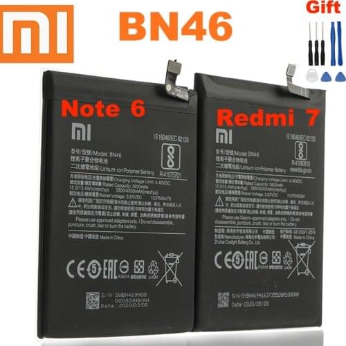 Original Replacement Battery BN46 For Xiaomi Redmi Note8 Note 8T 8 Redmi 7 Redmi7 Note 6 Note6 Genuine Phone Battery 4000mAh