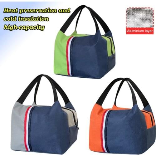 Portable Lunch Bag New Insulated Lunch Box Tote Cooler Handbag Bento Pouch Dinner Container School Picnic Food Storage Bags