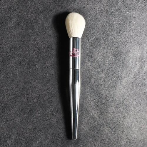 Professional Flame Shape Highlighter Brush It Cosmetic Silver Chromed Highlight Blusher Makeup Brushes