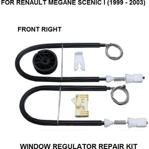 WINDOW REGULATOR COMPLETE CLIP SET RENAULT MEGANE SCENIC I WINDOW REGULATOR REPAIR KIT FRONT RIGHT SIDE