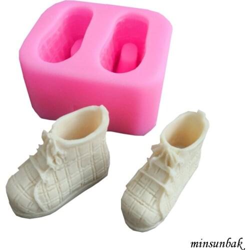 Minsunbak DIY Shoes Silicone Mold Sneakers Fondant Cake Decoration Tools Candy Chocolate Baking Tools