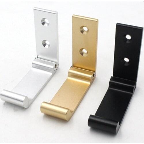 Folding Clothes Hook Invisible Non - punching Adhesive Single Wall Type Black Coat Hook