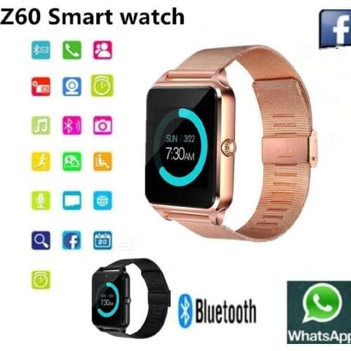 Z60 Smart Watch GT08 Plus Metal Strap Support Camera SIM TF Card Bluetooth-compatible Android PK Y1 S8 X7D DZ09 V8 Watch 1yw