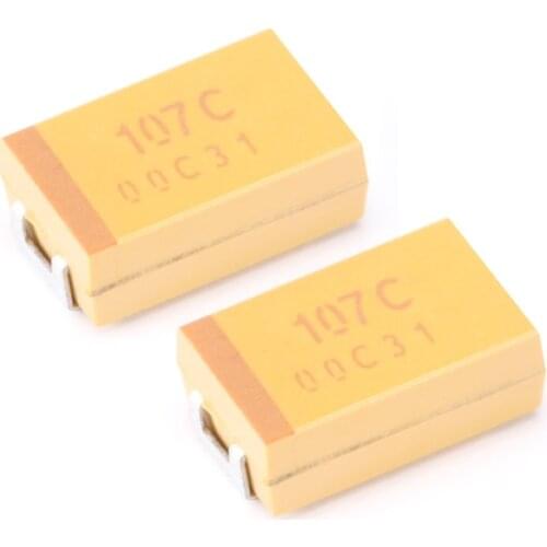 10pcs 7343D 16V 100UF 107C D-type SMD Tantalum Capacitor