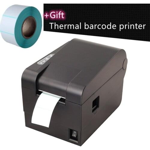 1pcs wired scanner+ Barcode label printers Thermal clothing label printer Support 58mm printing Paper/label printing doubles