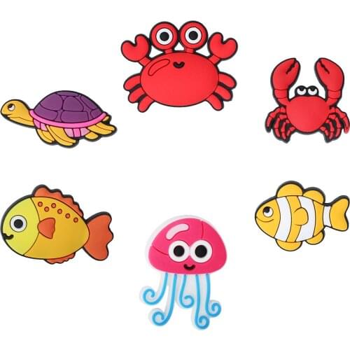 Shoe Decoration Buckle Charm Accessories shell crab octopus single piece DIY Combination Jibz for croc Bracelets party Gifts