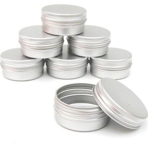Pack of 10 Balm Nail Art Cosmetic Cream Make Up Pot Lip Jar Tin Case Container Screw Capacity (Empty) for DIY Cosmetics/Beauty P