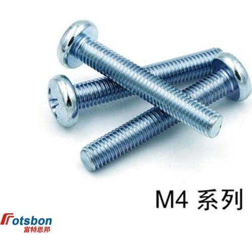 M6/M8 Pan Head Screw Flat Screws Cross Recessed Raised Counter PE Phillip Plaine Micro Puntas Tornillos Vis Vida DIN7985 ISO7045
