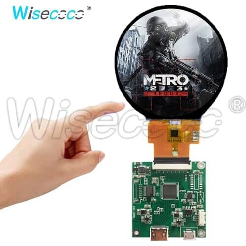 Wisecoco 2.1 Inch 480x480 With Touch Round LCD Screen IPS Full Viewing Angle Driver Board Multi-function