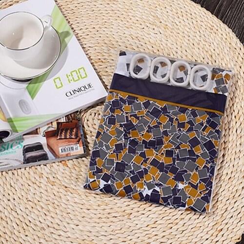 Spread Block Pattern Polyester Cloth Shower Curtain Send Hook Bathroom Supplies New Thick Waterproof Mildew Proof Shower Curtain