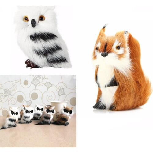 1pc Furry Squirrel/Owl Ornament Decor Adornment Christmas Tree Hanging Xmas Gift