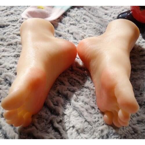 Real 15CM female child Foot mannequin Blood vesse Silicone Photography Silk Stockings Jewelry Model soft Silica gel 1PC C746
