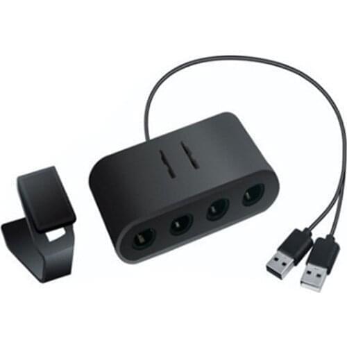 100pcs 4 ports Player for GameCube Controller Adapter for Wii-U for switch NS or PC Handle Combined Converter Adapter