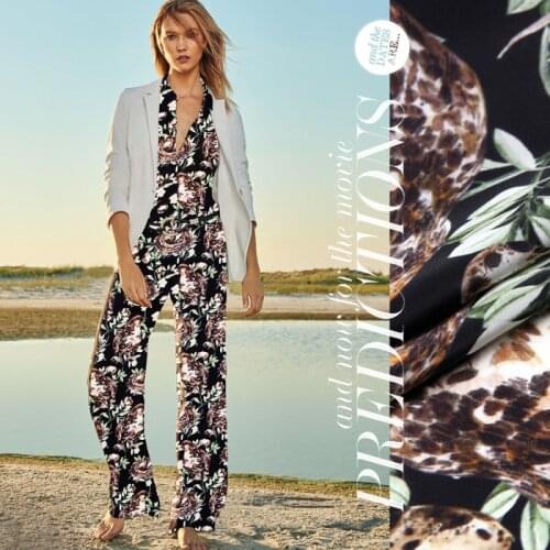 135cm wide 12mm baby birds print silk crepe de chine fabric for summer blouse dress shirt clothes D730