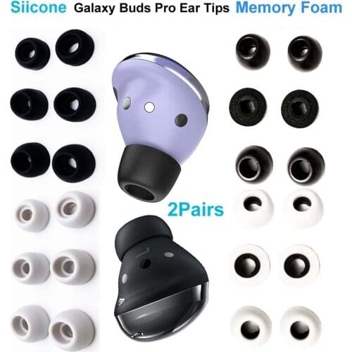 Memory Foam Eartips and Silicone Ear Tips for Samsung Galaxy Buds Pro Earbuds 2Pairs