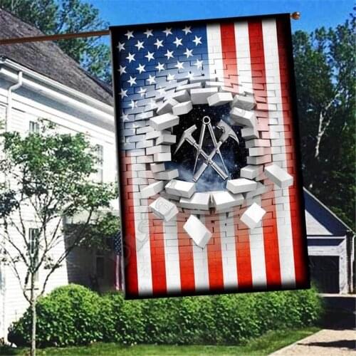 Roofer Flag 3D Full Printing Garden Flags Hanging House Flag Garden Flag Decoration Double-sided Printing