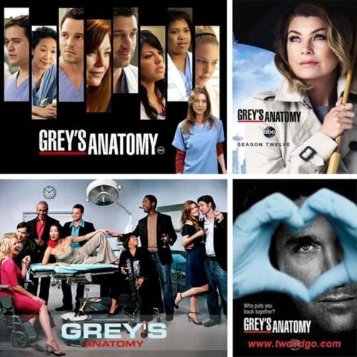 5D DIY Diamond Painting Greys Anatomy TV Poster Full Square Round 3D Embroidery Cross Stitch Rhinestone Mosaic Home Decor Gift