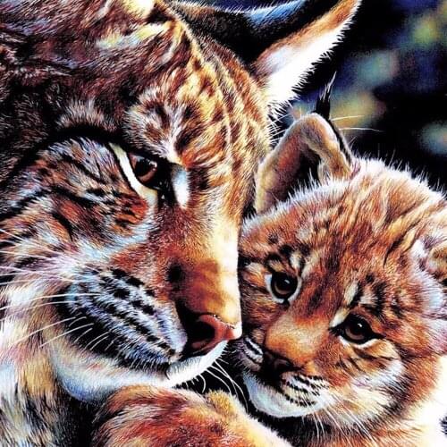 Diamond Painting Small Tiger Full Drill Mosaic DIY Diamond Painting Cross Stitch Embroidery Home Decorative Craft