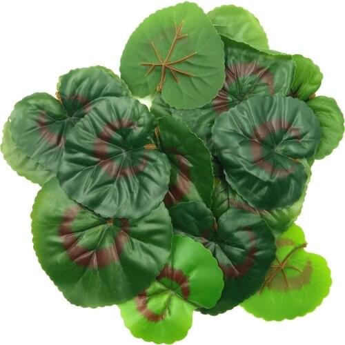 ANGRLY 30pcs Coins Leaf Coffin Grass Leaf-Shaped Handmake Artificial Green Leaves for Wedding Decoration DIY Wreath Party Gift