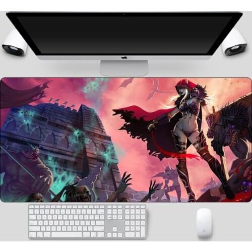Large 60x30cm XXL Sylvanas Windrunner Gaming Mouse pad Gamer World of Warcraft Otaku Durable Soft MousePad Washable Computer Mat