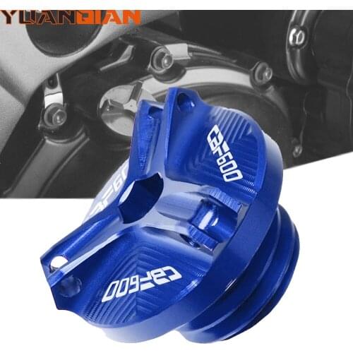 For Honda CBF600/SA CBF 600 SA 2006-2013 M20*2.5 Motorcycle Racing CNC Engine Oil Filler Drain Sump Plug Cover Screw Tank Cap